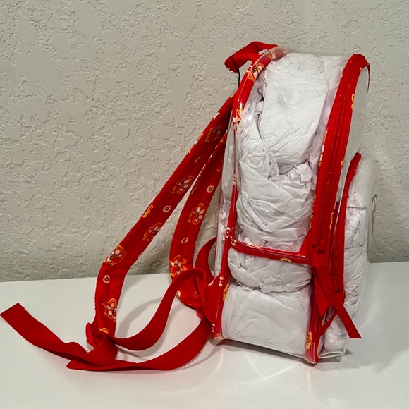 Kansas City Chiefs KC Backpack Vera Bradley X NFL Red Yellow Bandana Clear NWT - Picture 3 of 6